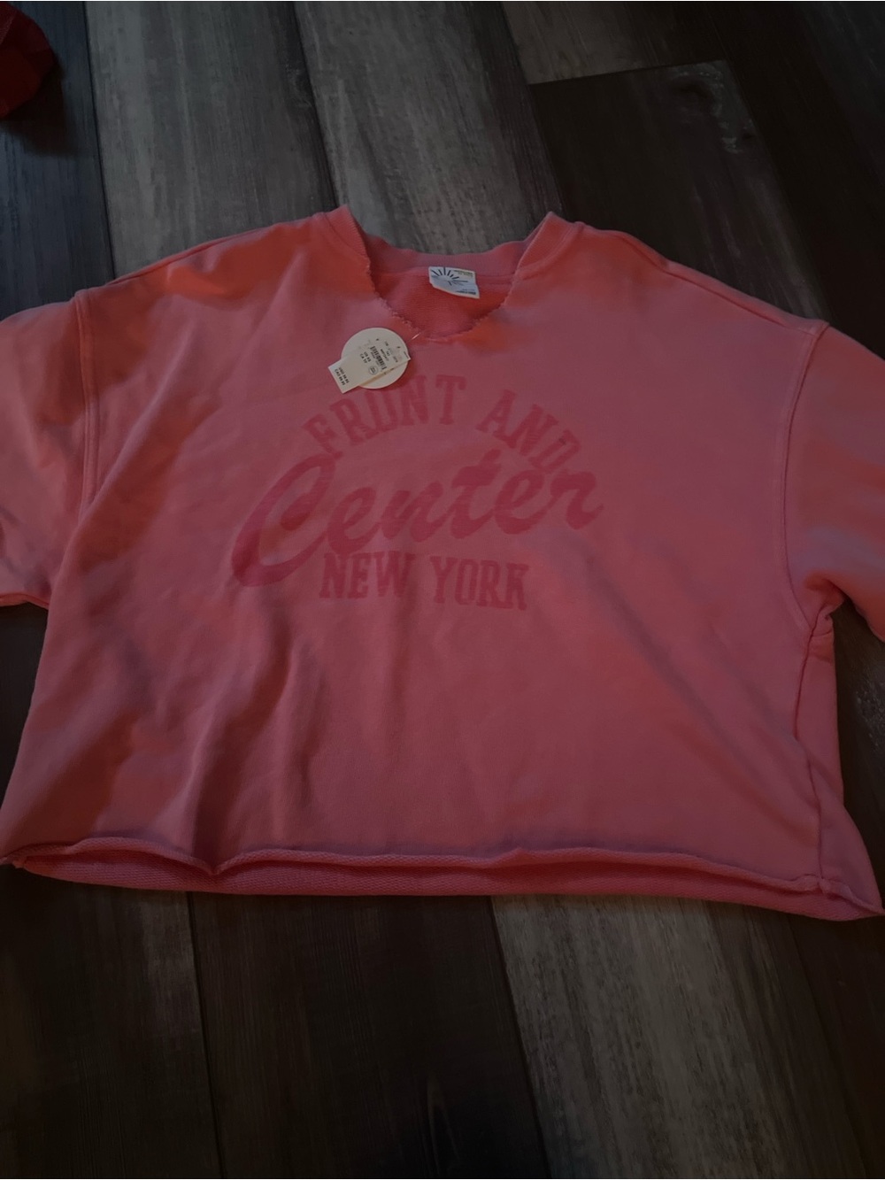 Aerie Pink Cropped Crewneck